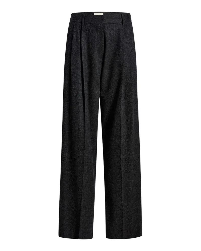 KHAITE Wide-Leg-Hose mit Bundfalten - Grau Grau