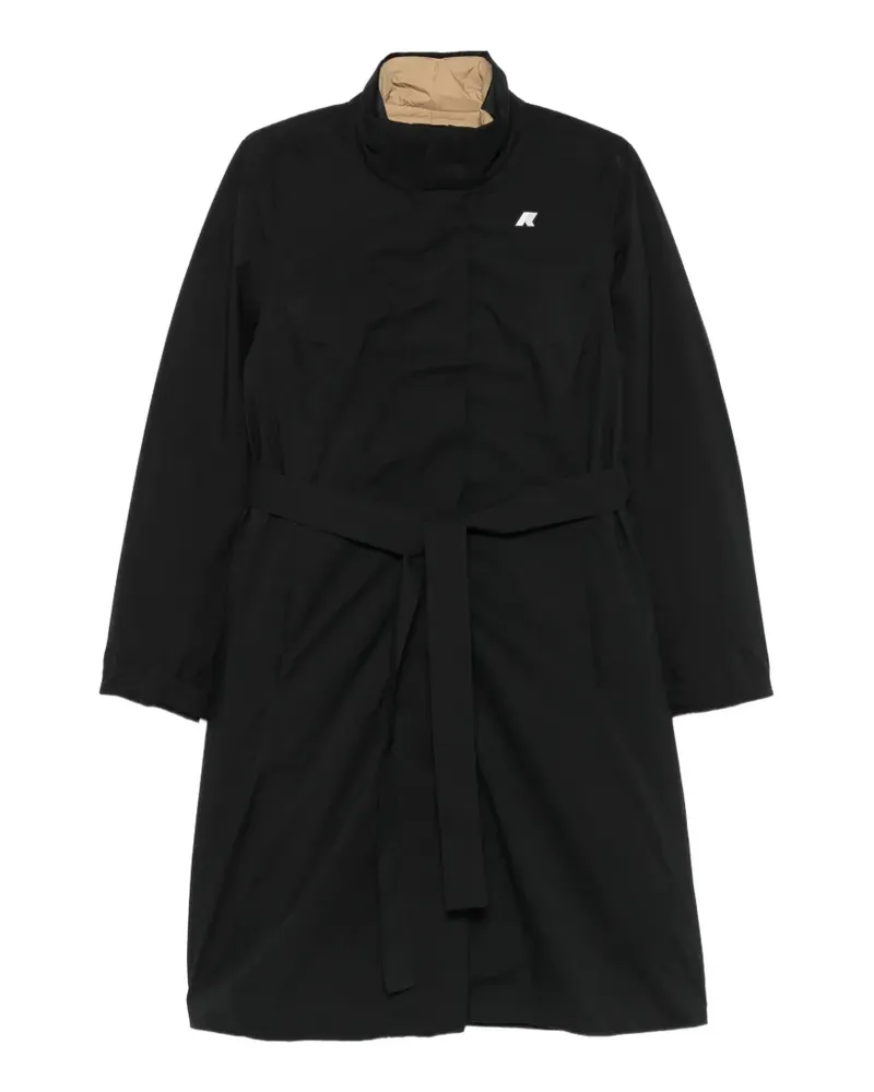 K-Way Miranda Trenchcoat mit Gürtel - Schwarz Schwarz