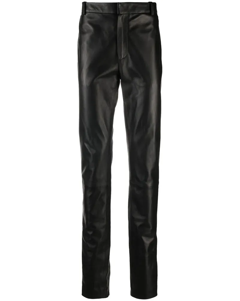 OFF-WHITE Schmale Lederhose - Schwarz Schwarz