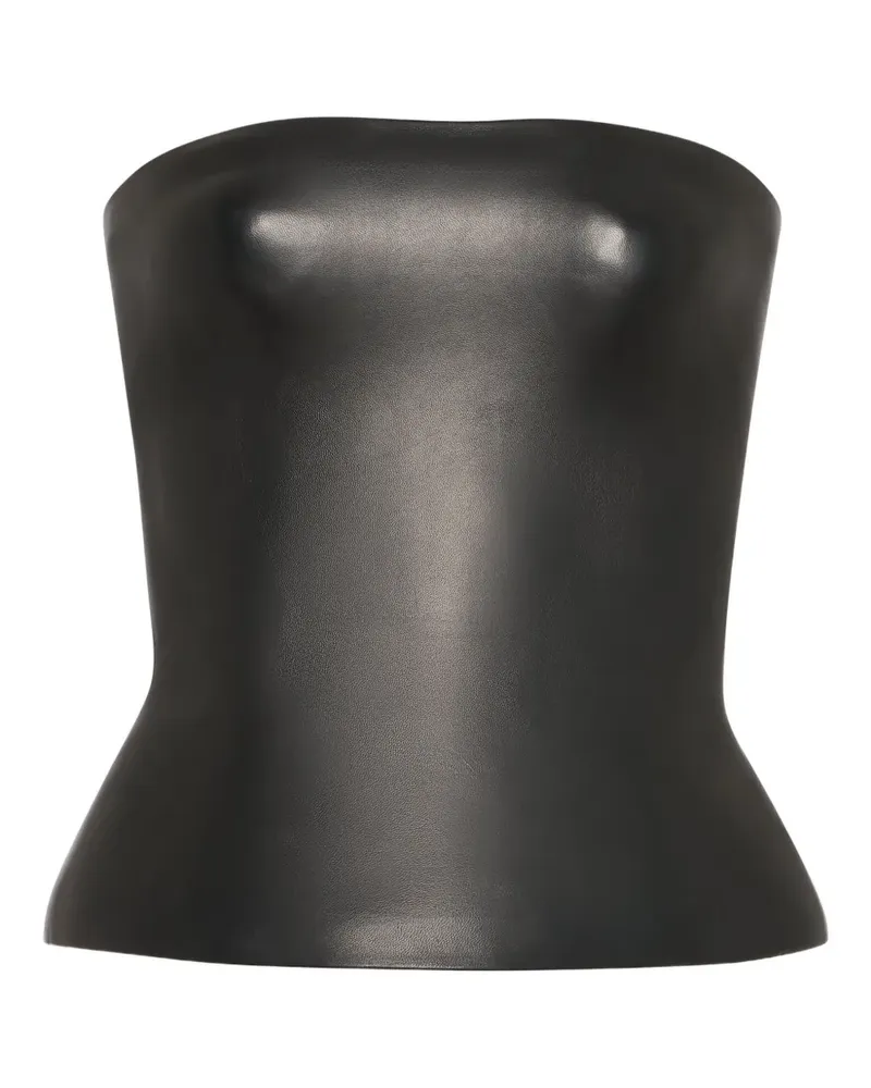 Jean Paul Gaultier Oberteil aus Leder - Schwarz Schwarz