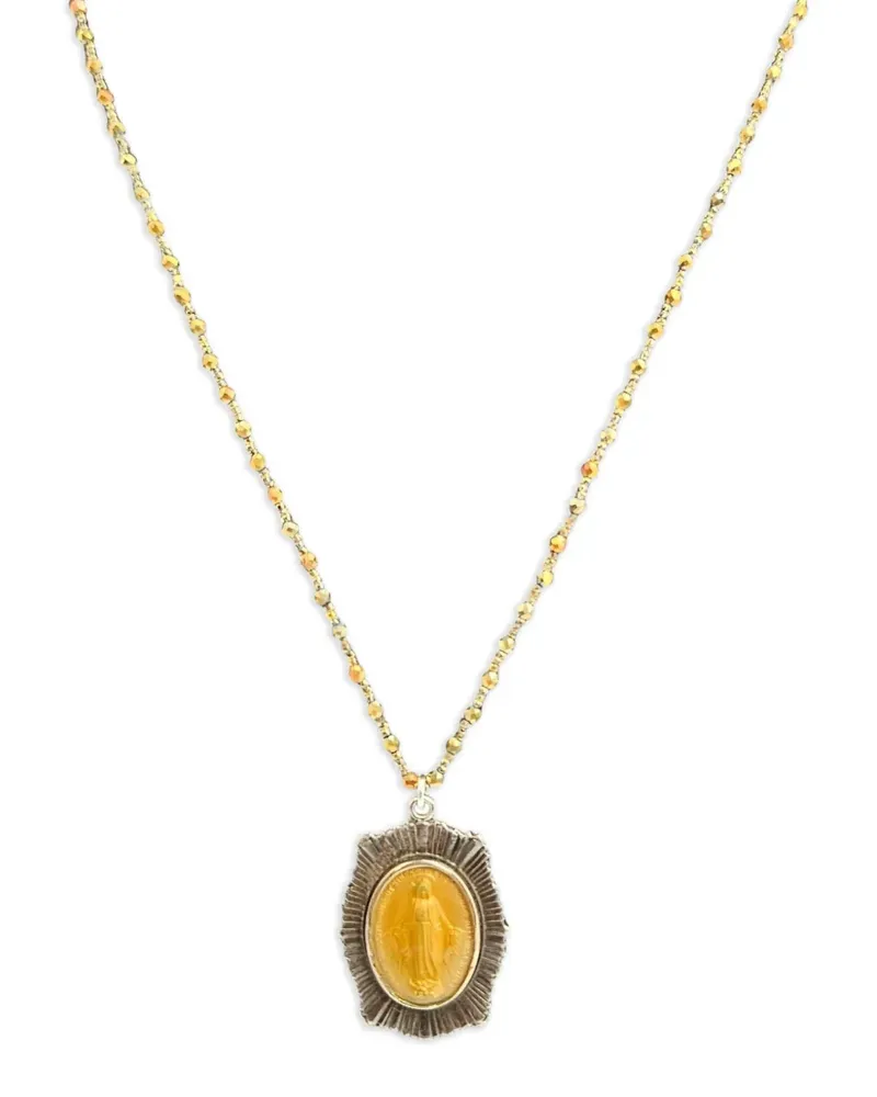 Madison Miraculous Medal pendant necklace - Gold Gold