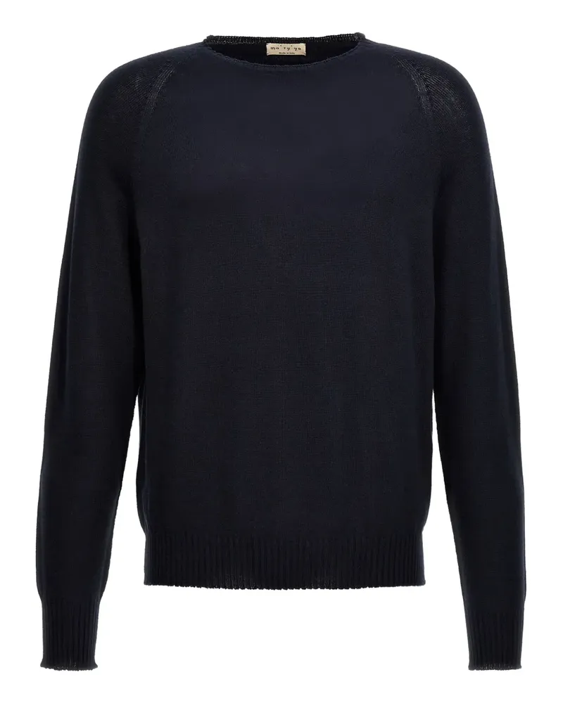 MA'RY'YA Pullover mit Rundhalsausschnitt - Blau Blau