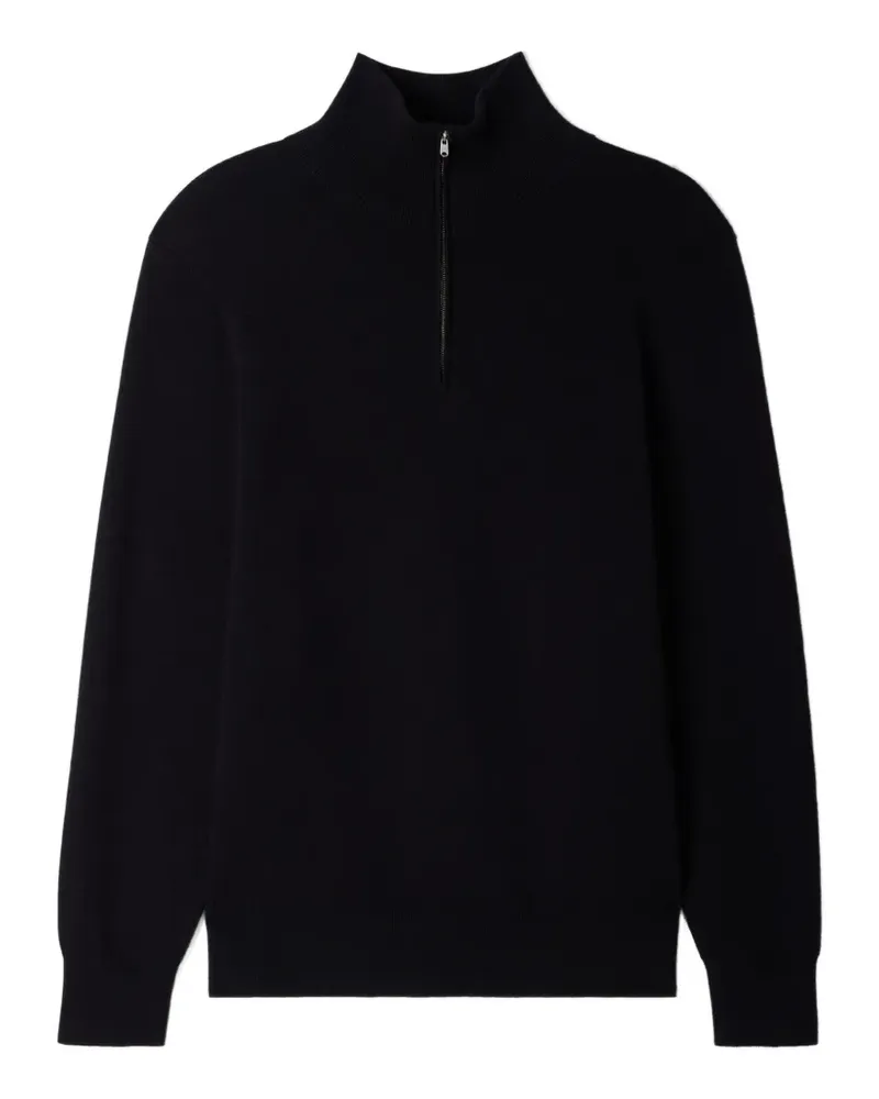 Sandro boxy zip sweater with standing collar - Schwarz Schwarz