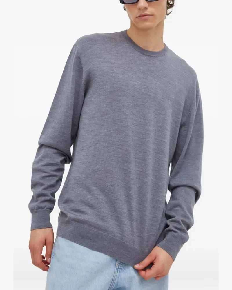 LES DEUX crew-neck embroidered sweater - Grau Grau