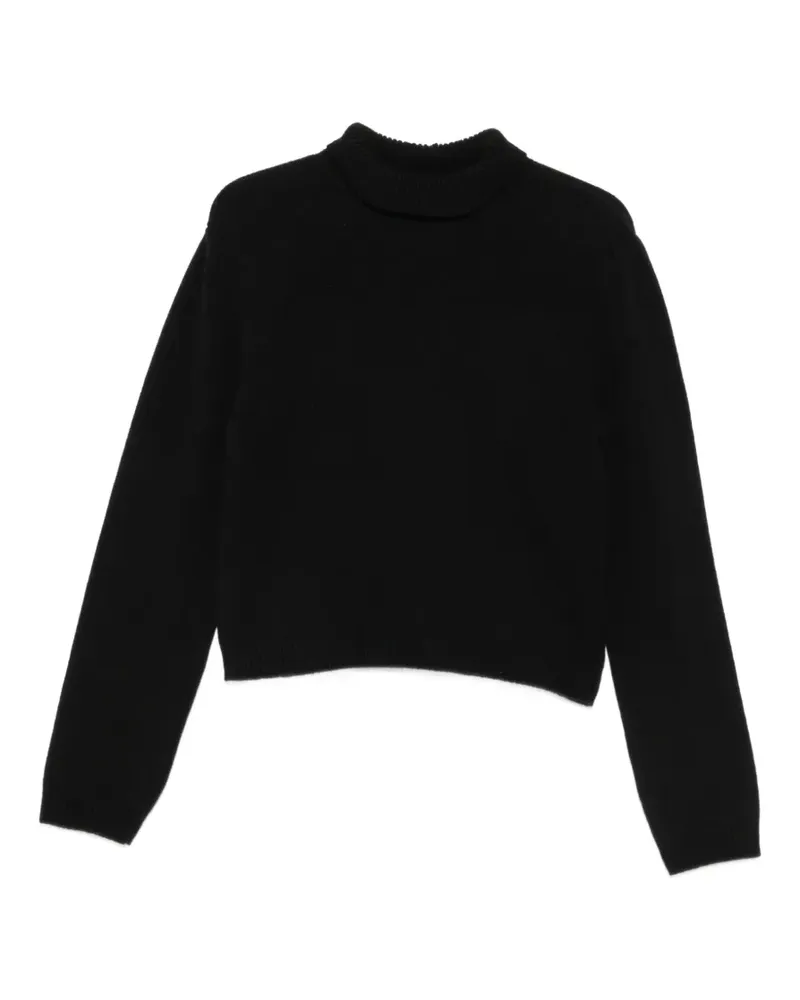 Róhe Pullover mit Statement-Schultern - Schwarz Schwarz
