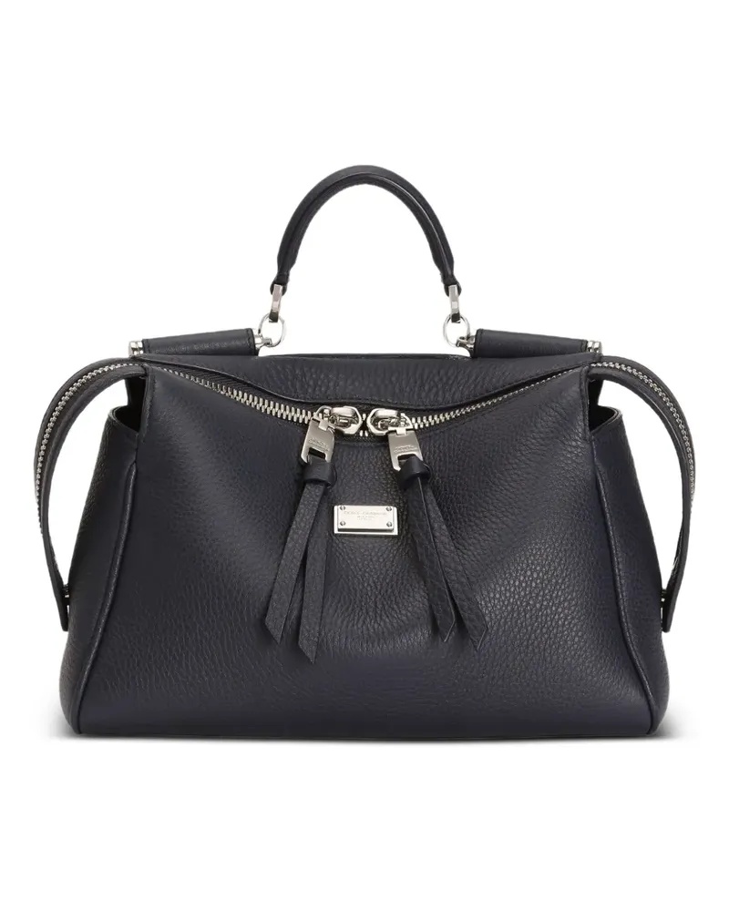 Dolce & Gabbana Vittoria Handtasche aus Kalbsleder - Blau Blau