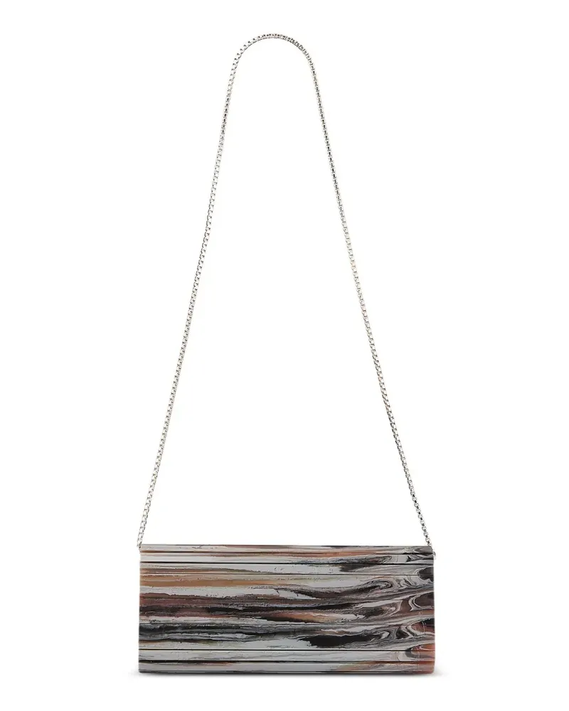 Jimmy Choo Sweetie ribbed clutch bag - Grau Grau