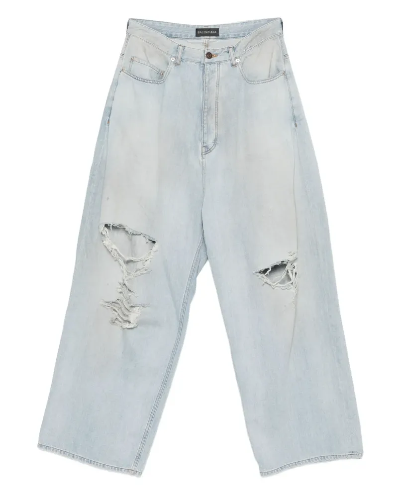 Balenciaga Jeans mit Distressed-Detail - Blau Blau