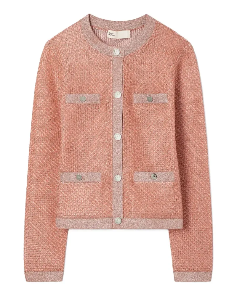 Tory Burch Kendra mesh cardigan - Rosa Rosa