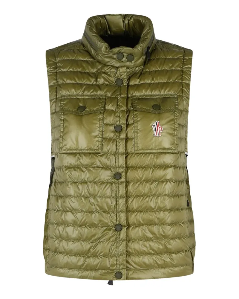 Moncler Daunenweste mit Knopfverschluss - Grün Grün