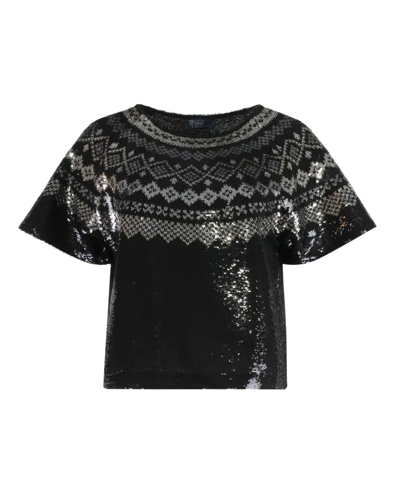 Ralph Lauren sequinned short-sleeve T-shirt - Schwarz Schwarz