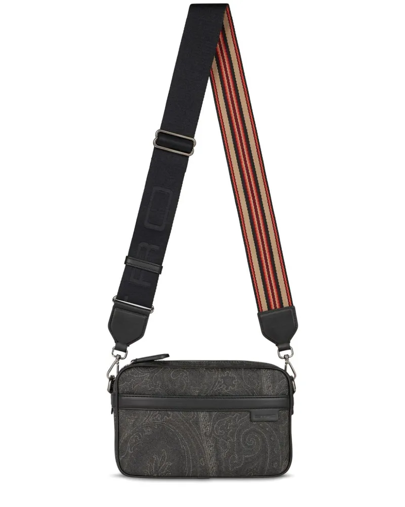 Etro Mini Kameratasche mit Paisley-Print - Grau Grau