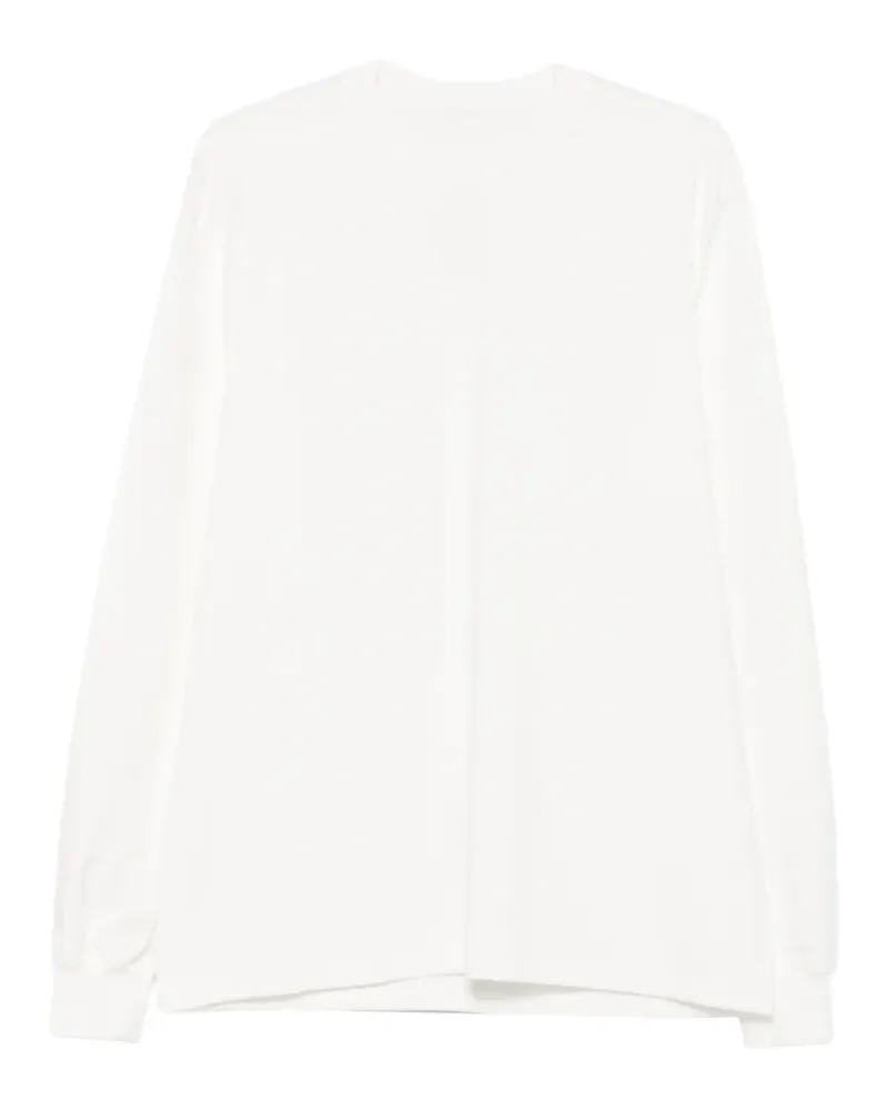 Rick Owens Langarmshirt aus Baumwolle - Weiß Weiß