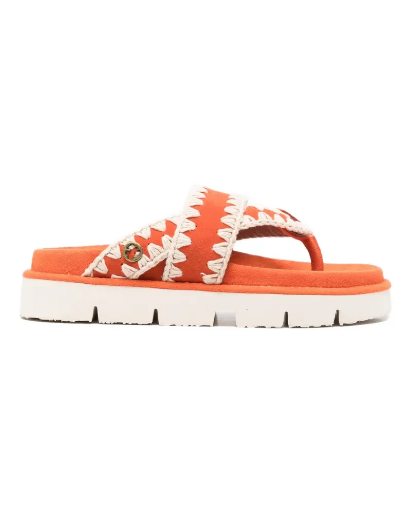 Mou crochet-detail sandals - Orange Orange
