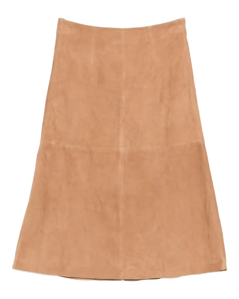 Arma Philipa Midirock in A-Linie aus Wildleder - Nude Nude