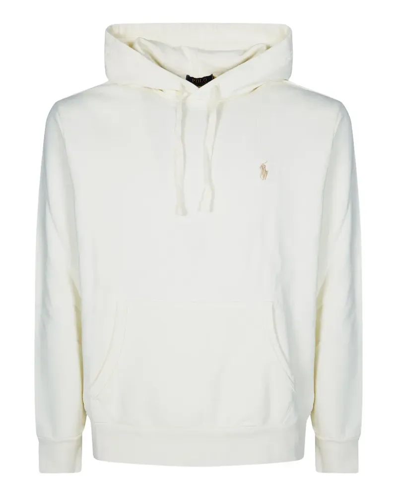 Ralph Lauren Loopback logo-embroidered drawstring hoodie - Weiß Weiß