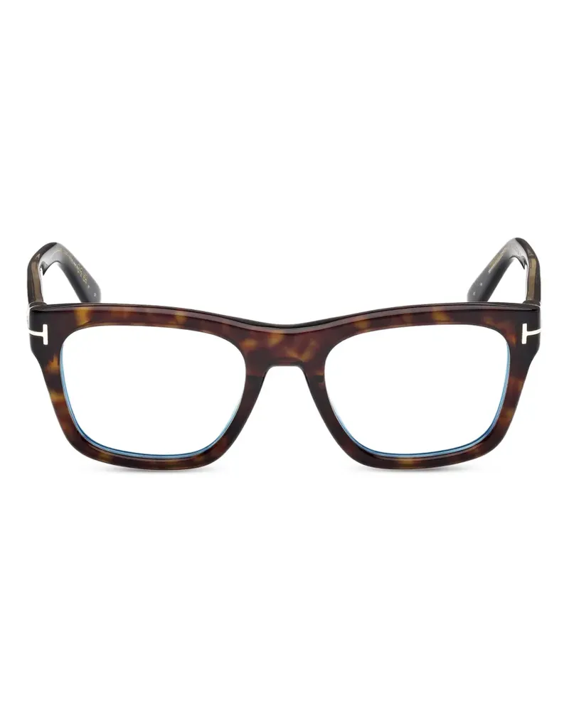 Tom Ford Brille mit eckigem Gestell - Braun Braun