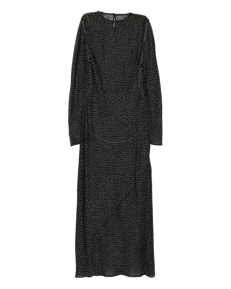 SIR Lisander Kleid mit Polka Dots - Schwarz Schwarz