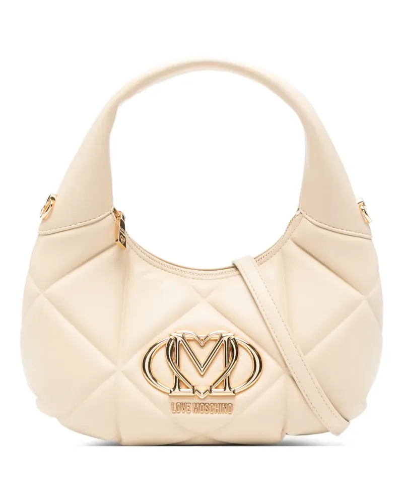 Moschino quilted logo tote bag - Nude Nude