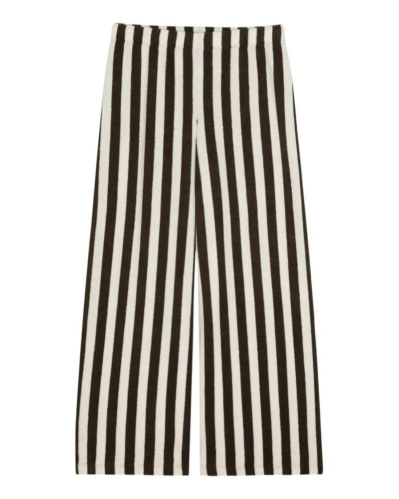 Suzie Kondi Lito striped velour trousers - Braun Braun