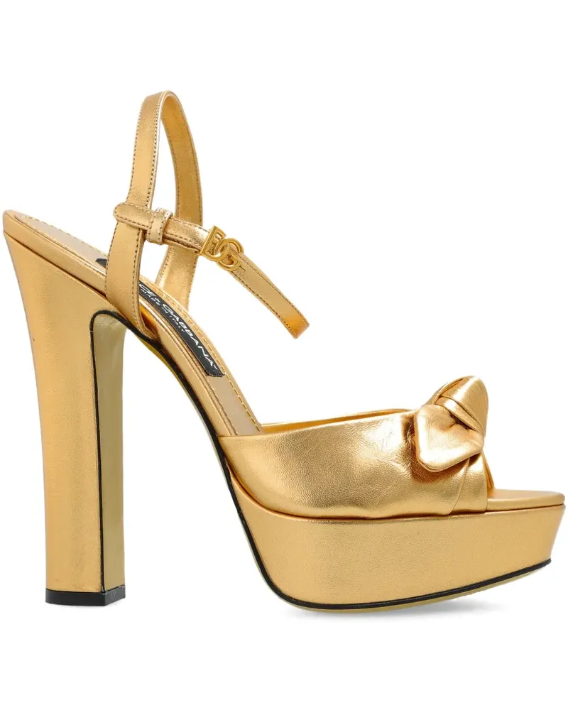Dolce & Gabbana Sandalen mit Absatz 115mm - Gelb Gelb