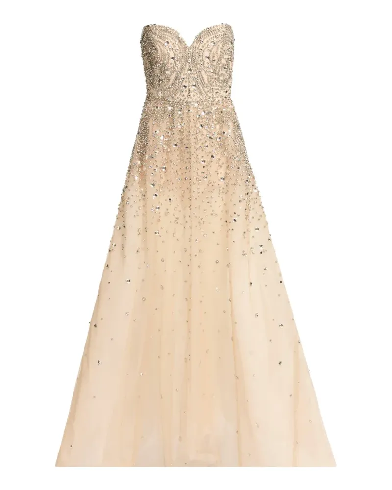 Elie Saab Kleid mit Nieten - Nude Nude