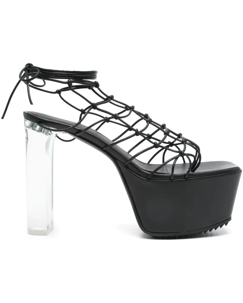 Rick Owens Web Sandalen mit Plateau 130mm - Schwarz Schwarz
