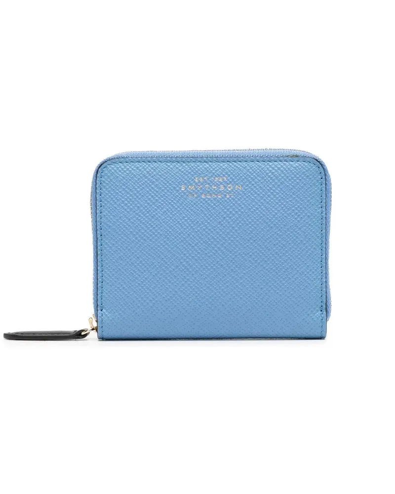 Smythson Portemonnaie mit Reißverschluss - Blau Blau