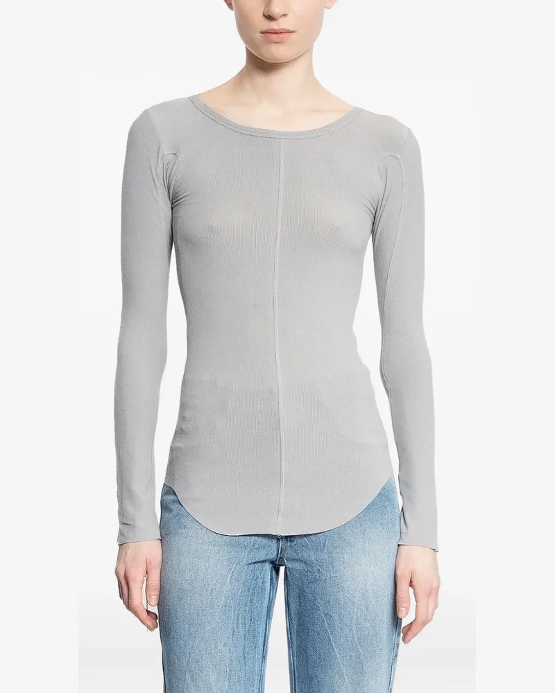 Andrea Ya'aqov ribbed long-sleeved T-shirt - Grau Grau
