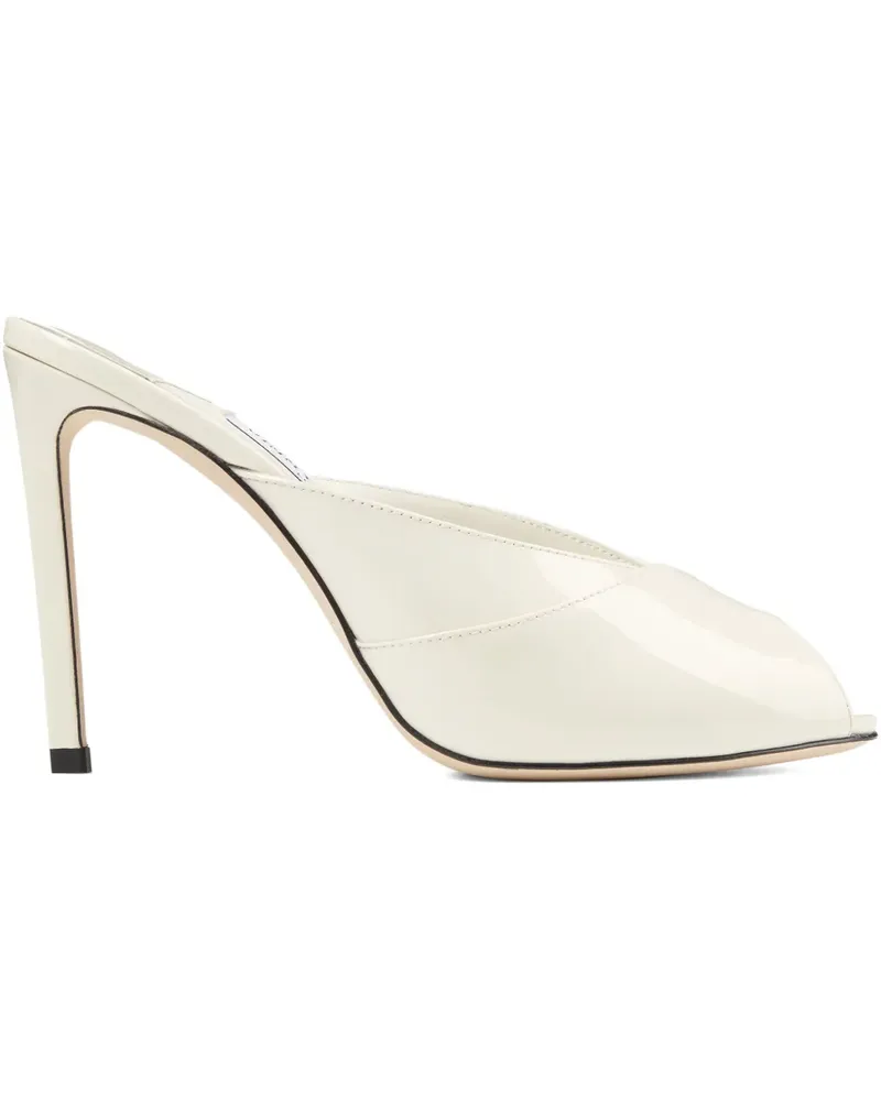 Jimmy Choo Brigitte Mules mit Peeptoe 100mm - Nude Nude