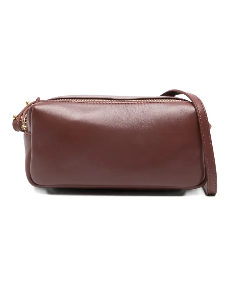 Elleme Umhängetasche mit doppeltem Reißverschluss - Braun Braun