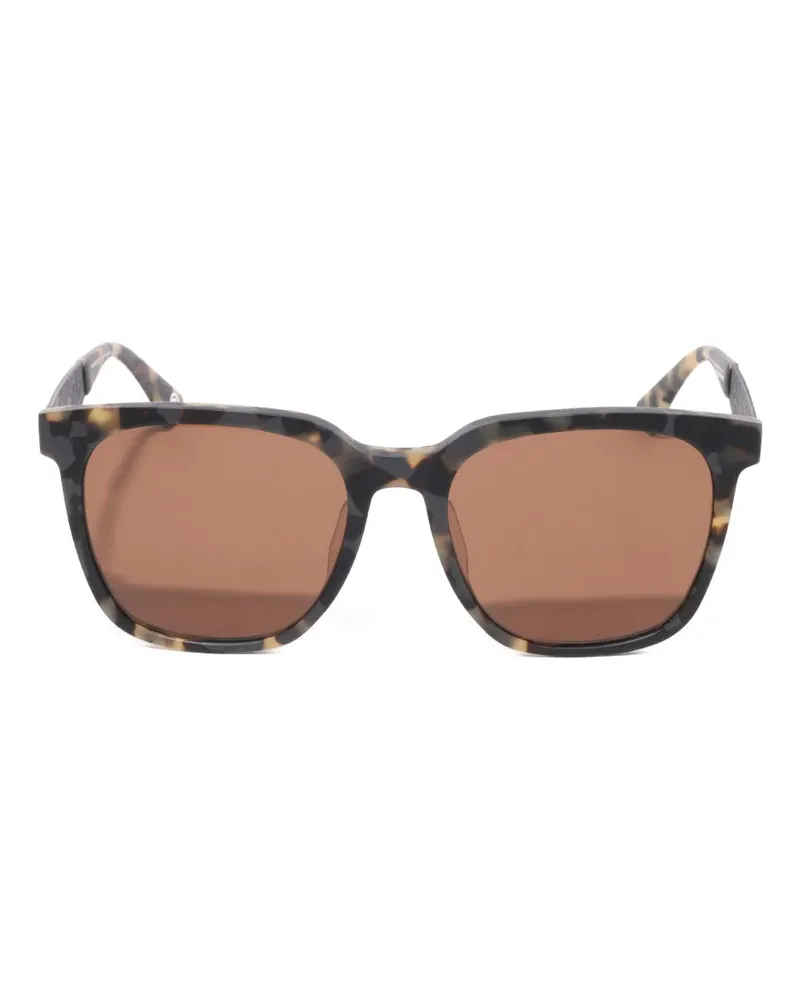 BAPE Eckige Sonnenbrille mit Gravur - Braun Braun