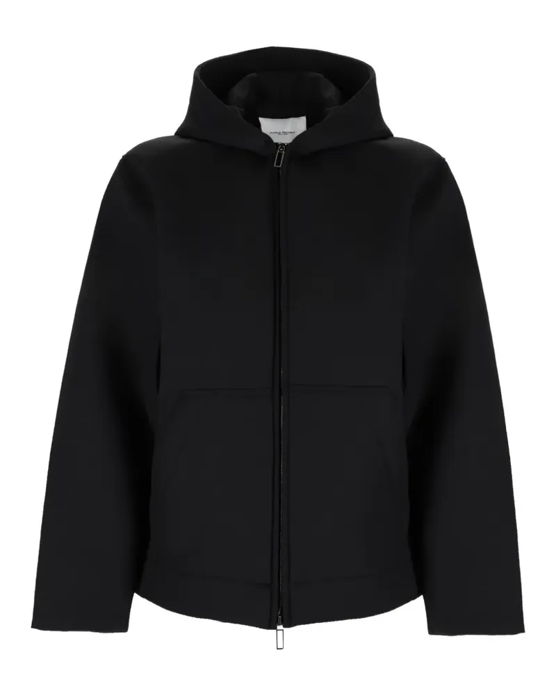 Paolo Pecora Milano hooded zip-up jacket - Schwarz Schwarz
