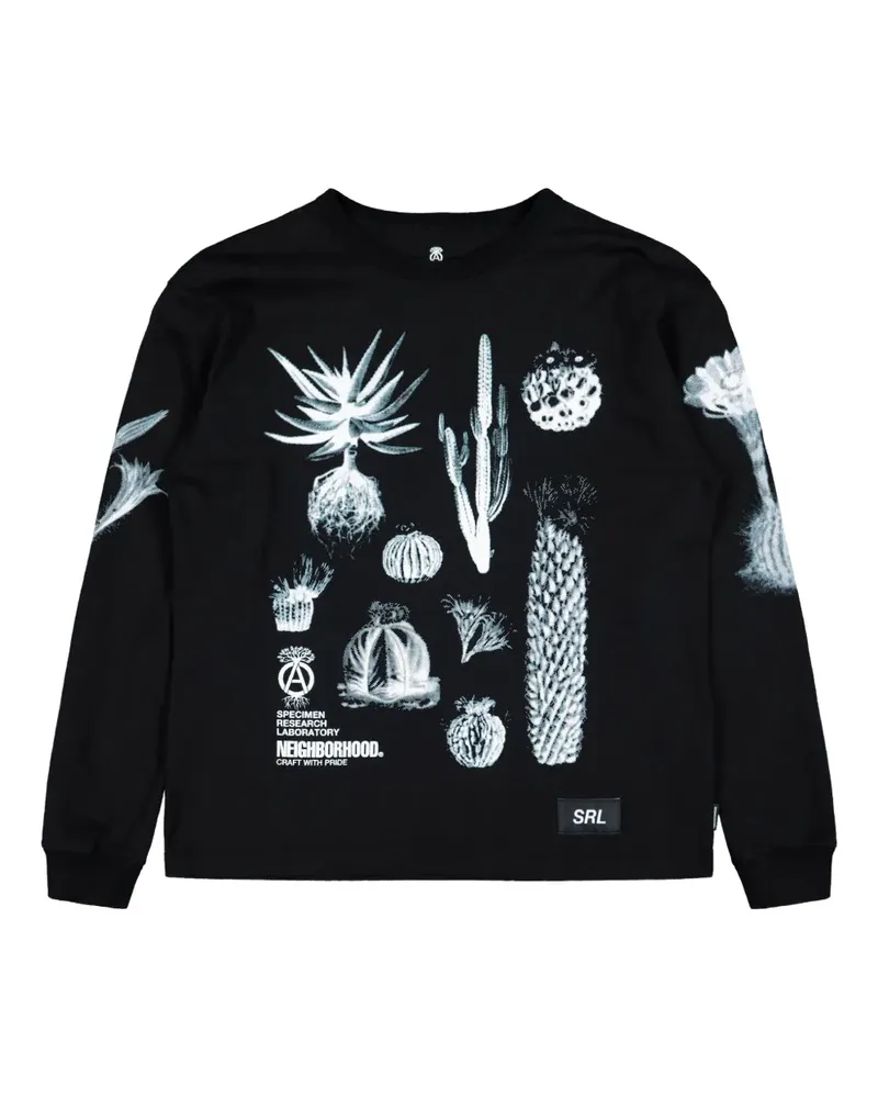 Neighborhood graphic-printed long-sleeved sweatshirt - Schwarz Schwarz
