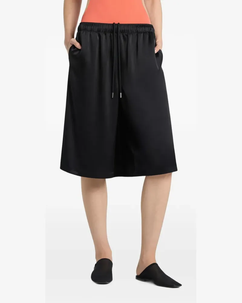 Courrèges Shorts mit Kontrasteinsätzen - Schwarz Schwarz