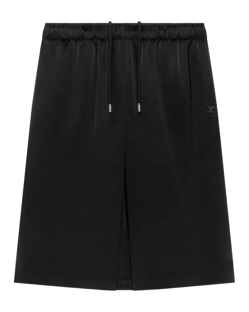 Courrèges Shorts mit Kontrasteinsätzen - Schwarz Schwarz