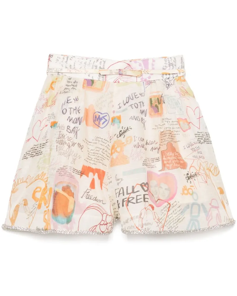 Zimmermann Shorts mit Gürtel - Nude Nude