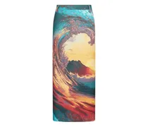 Rock mit Jacquardmuster - Blau