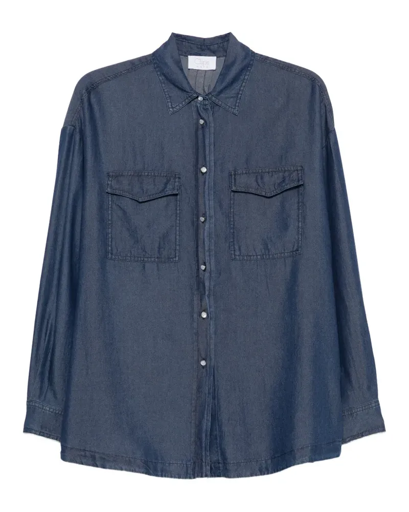 Clips flap-pockets shirt - Blau Blau
