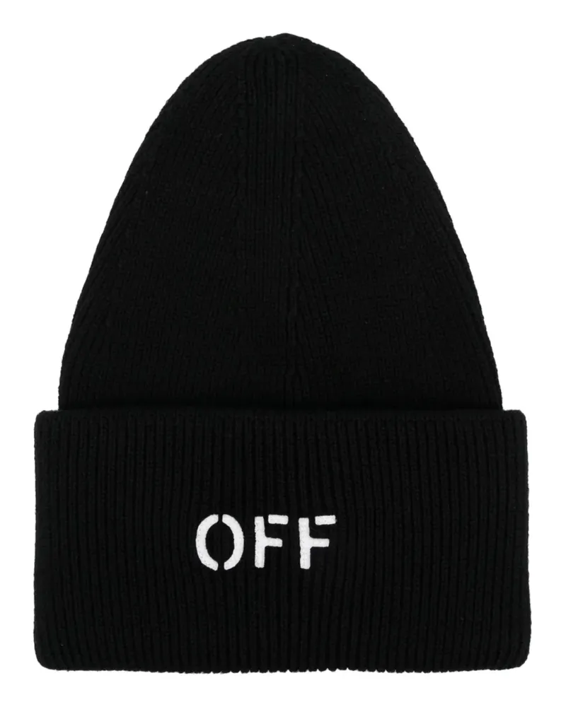 OFF-WHITE Beanie mit Logo-Stickerei - Schwarz Schwarz