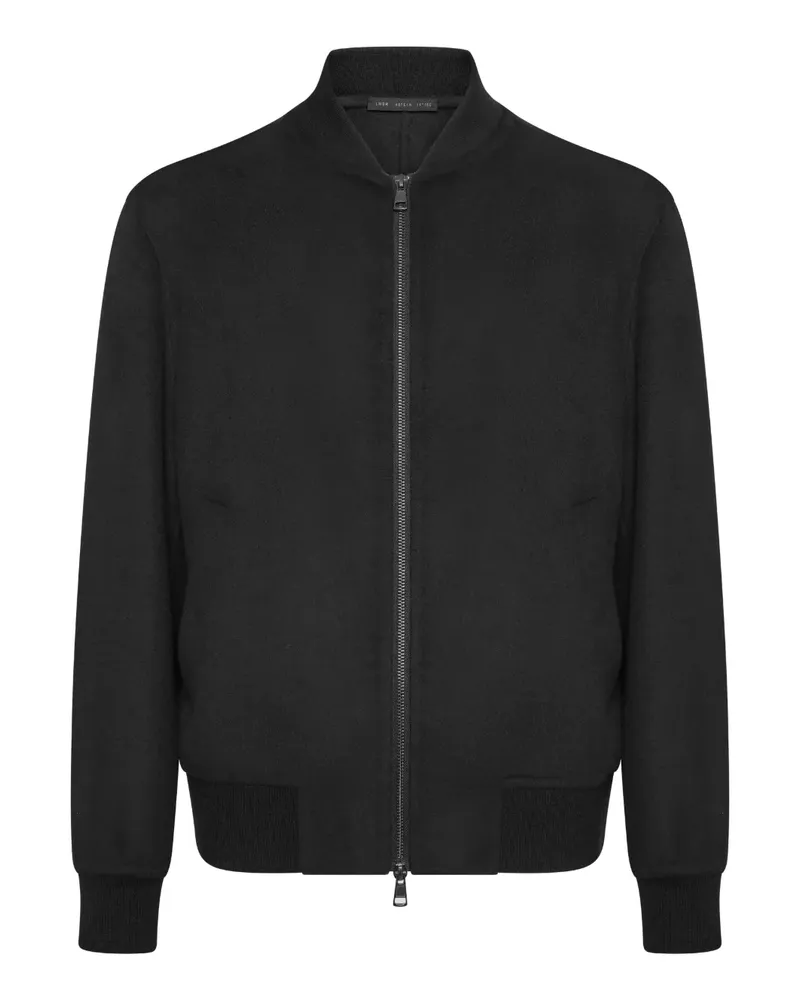 Low Brand Bomberjacke mit Reißverschluss - Schwarz Schwarz