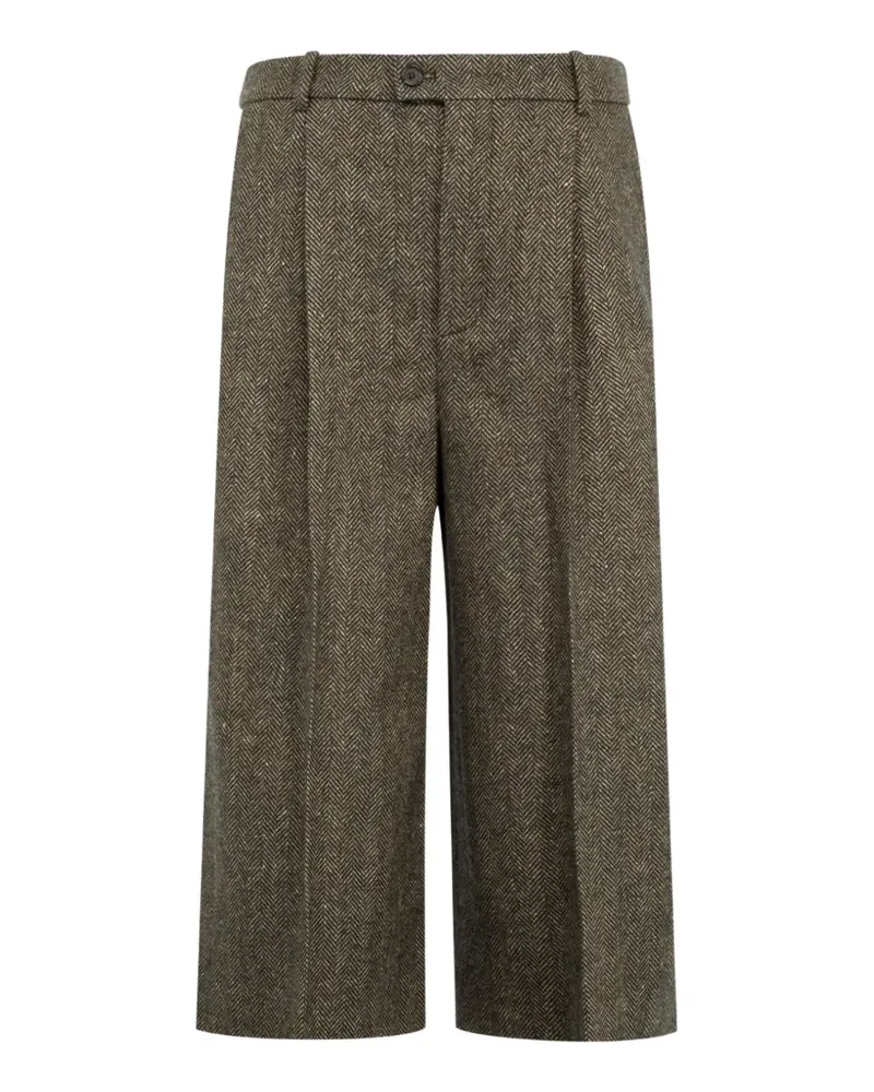 Saint Laurent Knielange Plissee-Shorts - Braun Braun