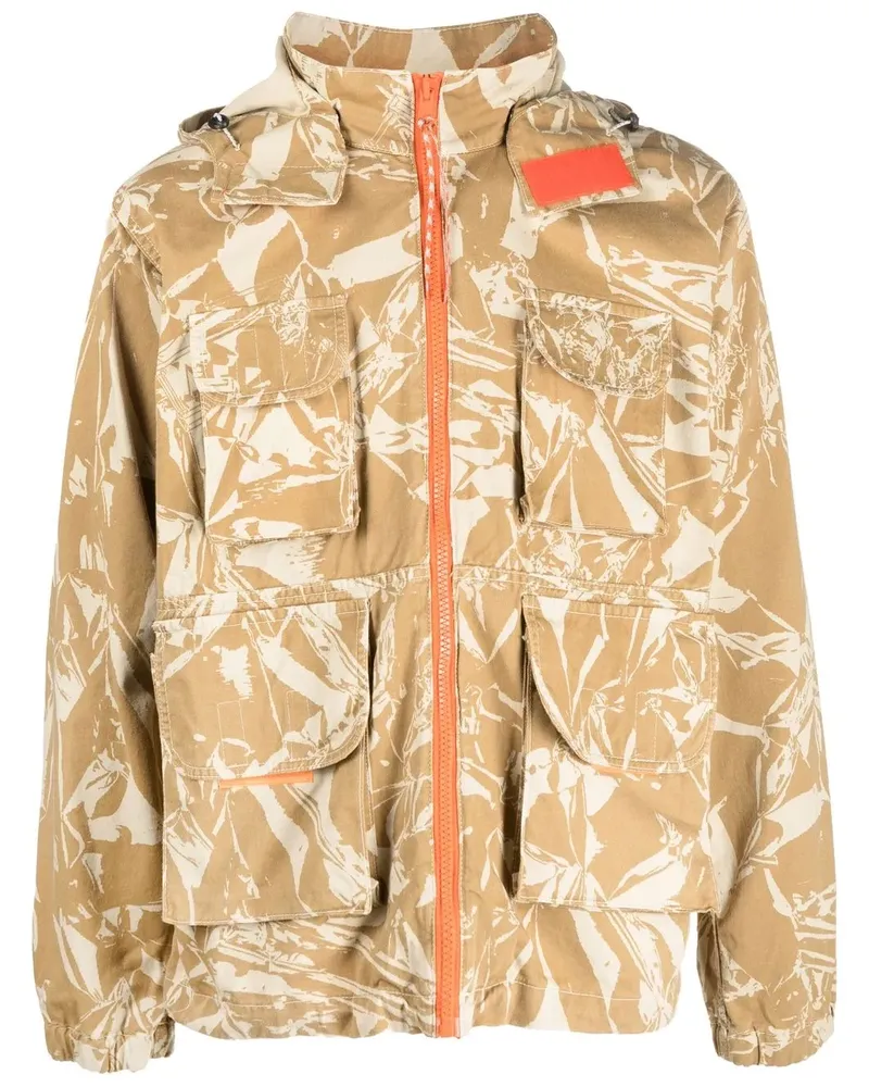 Aries Kapuzenjacke mit Camouflage-Print - Nude Nude
