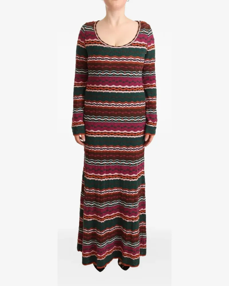 Missoni Gestreiftes Maxikleid - Grün Grün