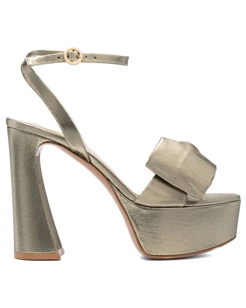 Gianvito Rossi Sandalen mit Schleife 120mm - Gold Gold