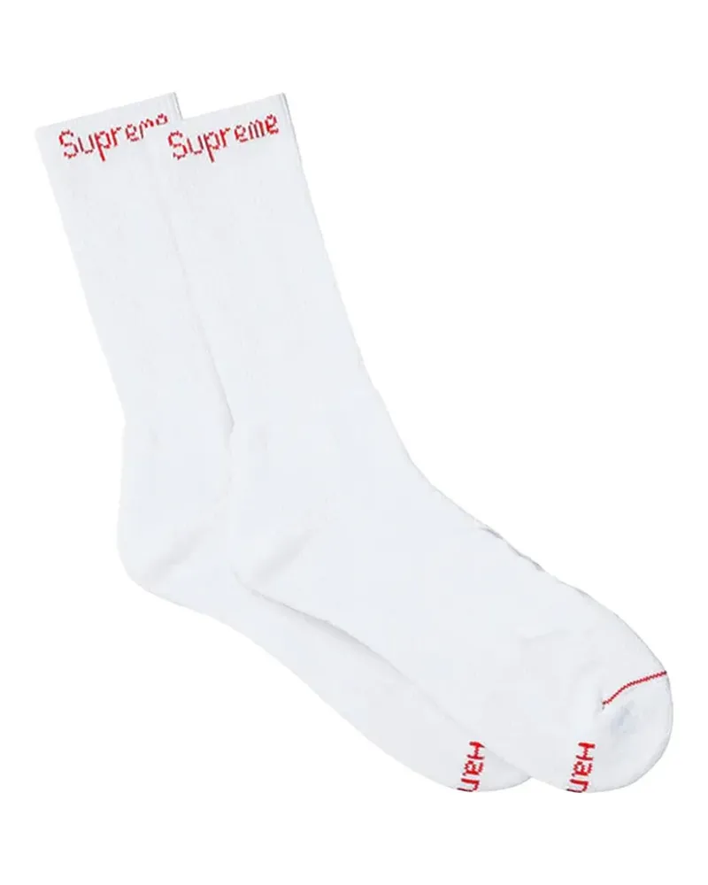 Supreme Being x Hanes Crew Socken (4er-Set) - Weiß Weiß