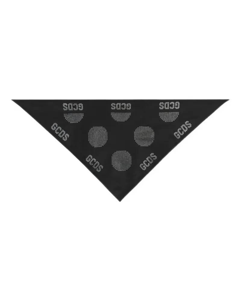 GCDS Bandana mit Kristallverzierung - Schwarz Schwarz
