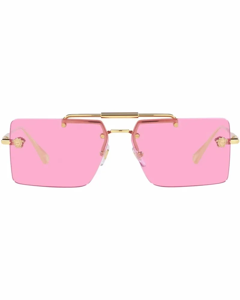 Versace Eckige Sonnenbrille - Rosa Rosa