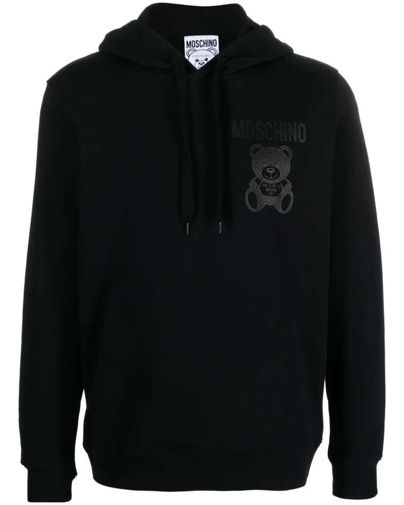 Moschino Hoodie mit Teddy-Print - Schwarz Schwarz