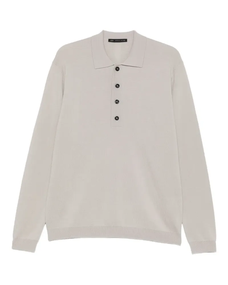 Low Brand Langärmeliges Poloshirt - Nude Nude